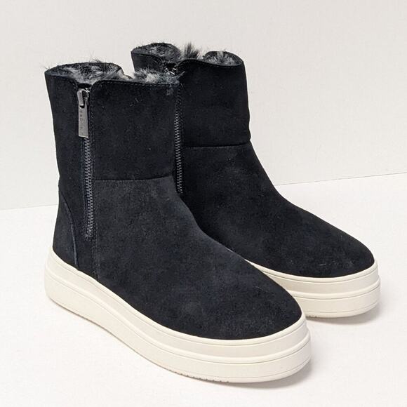 J/Slides Tristan Waterproof Ankle Boots, Black Suede, Women's 6.5 M - Picture 1 of 7